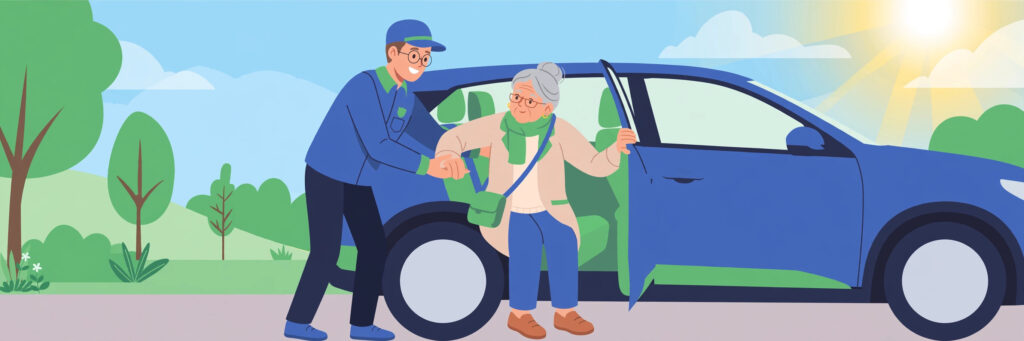 Member Club hero – driver helping senior into car